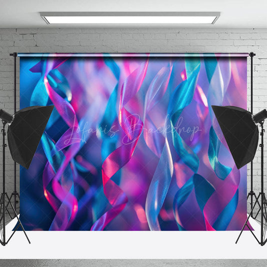 Lofaris Purple Blue Ribbon Fine Art Photo Studio Backdrop