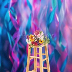 Lofaris Purple Blue Ribbon Fine Art Photo Studio Backdrop