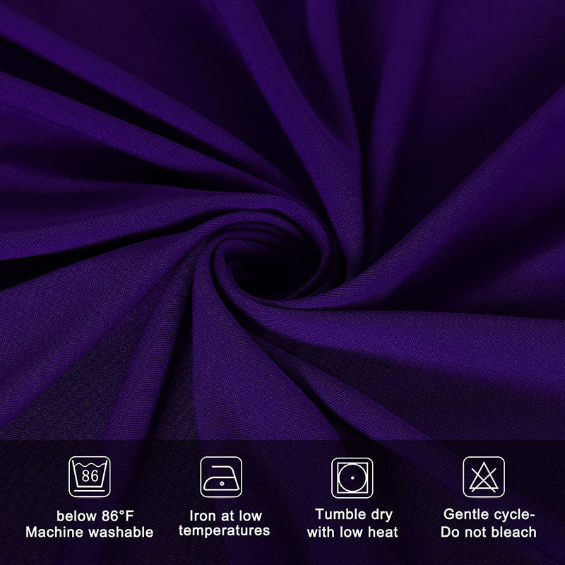 Lofaris Purple Fitted Spandex Rectangle Banquet Table Cover