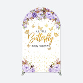 Lofaris Purple Floral Butterfly Baby Shower Chiara Arch Backdrop