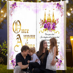 Lofaris Purple Floral Fairy Tale Custom Birthday Backdrop