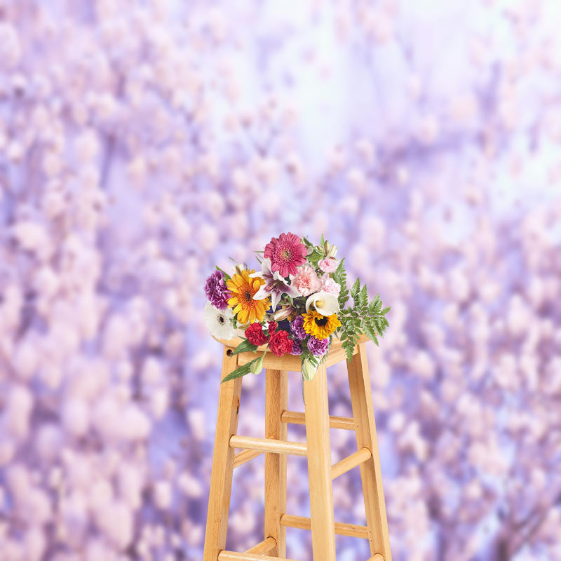 Lofaris Purple Floral Wonderland Spring Photography Backdrop