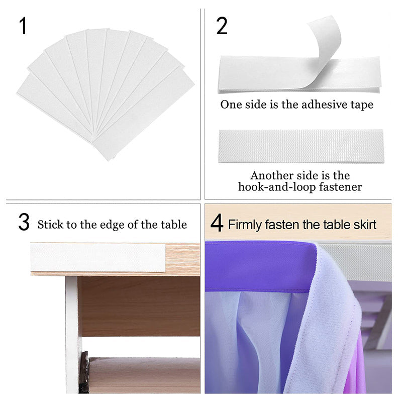 Lofaris Purple Gradient Chiffon Layering Banquet Table Skirt