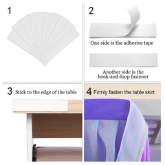 Lofaris Purple Gradient Chiffon Layering Banquet Table Skirt