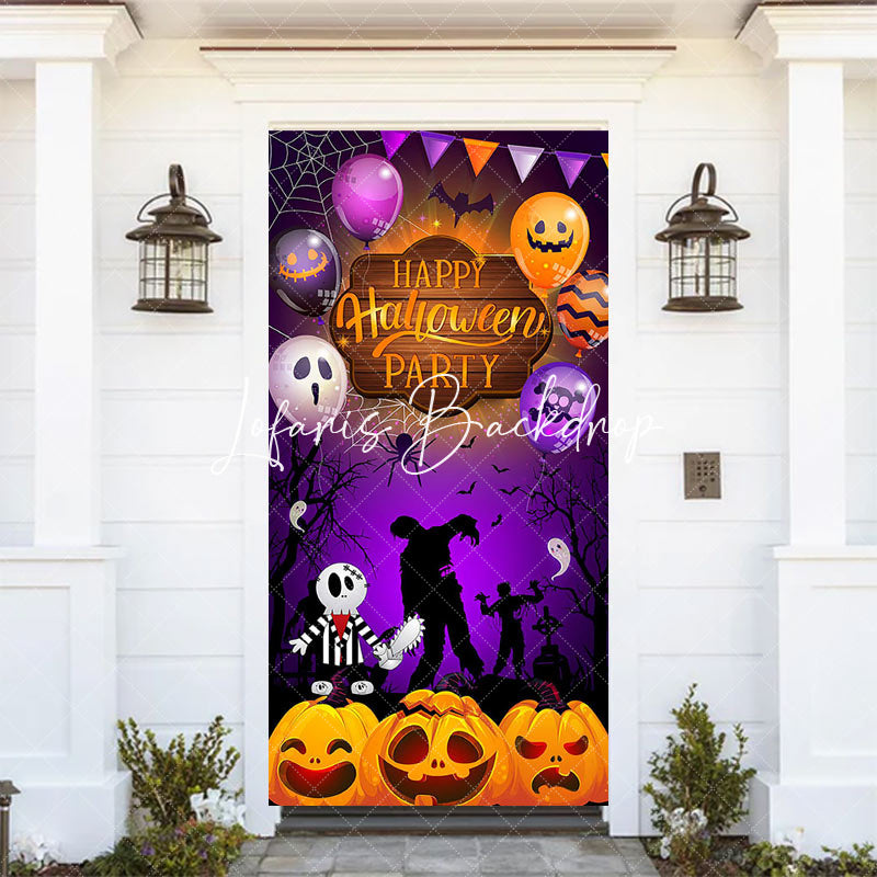 Lofaris Purple Happy Halloween Party Door Cover for Kid
