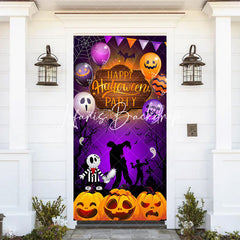 Lofaris Purple Happy Halloween Party Door Cover for Kid