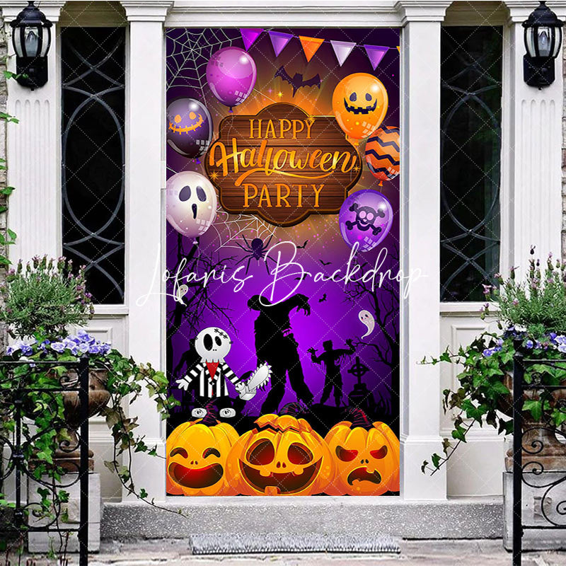 Lofaris Purple Happy Halloween Party Door Cover for Kid