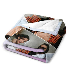 Lofaris Purple Heart Bokeh Custom Valentines Day Blanket