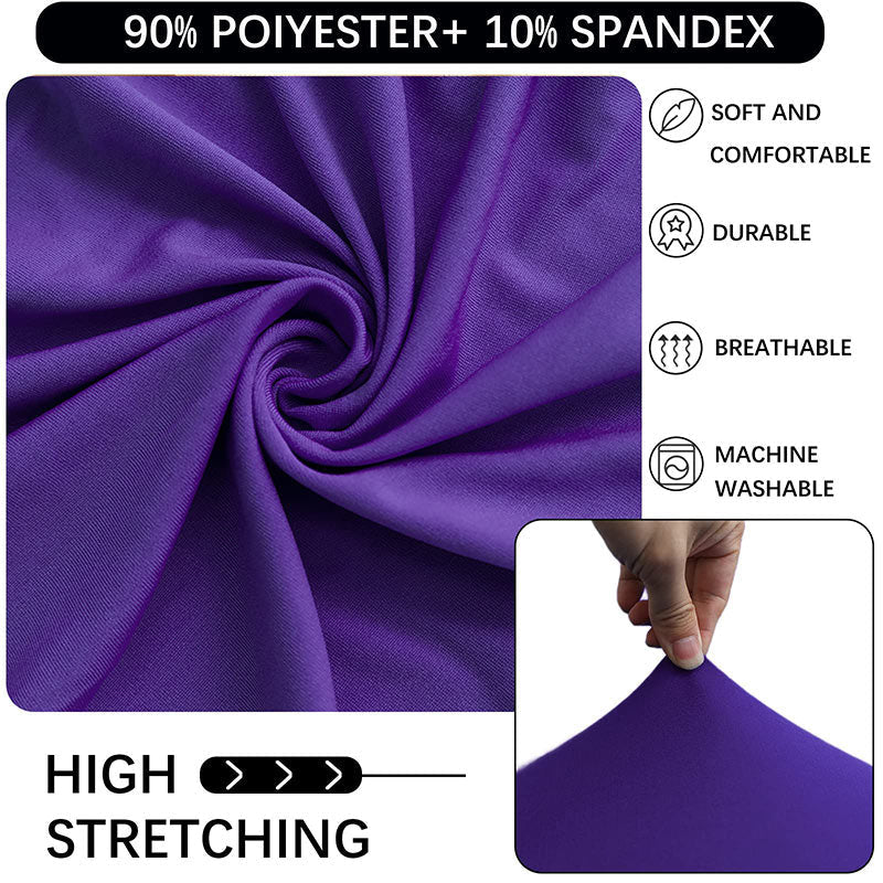 Lofaris Purple High Top Round Spandex Cocktail Tablecloths