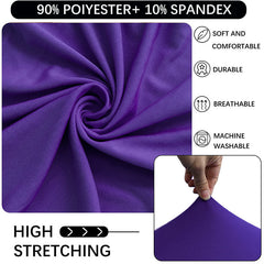 Lofaris Purple High Top Round Spandex Cocktail Tablecloths