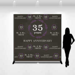 Lofaris Purple Leaves Step And Repeat Anniversary Backdrop