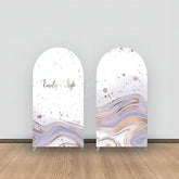 Lofaris Purple Marble Wedding Double Sided Arch Backdrop