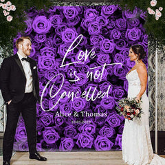 Lofaris Purple Roses Romantic Flower Wall Wedding Backdrop