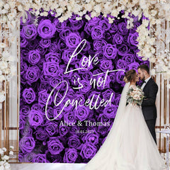 Lofaris Purple Roses Romantic Flower Wall Wedding Backdrop
