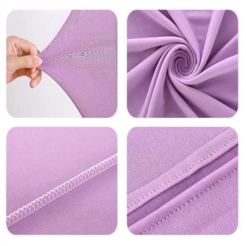 Lofaris Purple Spandex Fit Round Top Backdrop Wedding Arch Cover