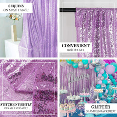 Lofaris Purple Sparkling Sequin Backdrop For Birthday Party