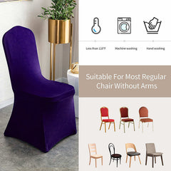 Lofaris Purple Stretch Spandex Banquet Chair Slipcovers