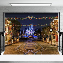 Lofaris Quiet Castle Town Street Night New Year Backdrop