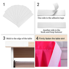 Lofaris Rainbow Color Chiffon Layering Banquet Table Skirt