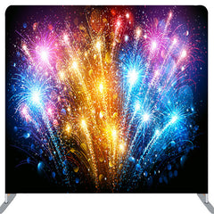 Lofaris Rainbow Color Spark Bokeh Black Fabric Backdrop Cover