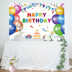 Lofaris Rainbow Happy Birthday Gift Box Party Backdrop