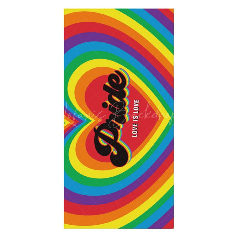 Lofaris Rainbow Heart Love Is Pride Month Beach Towel