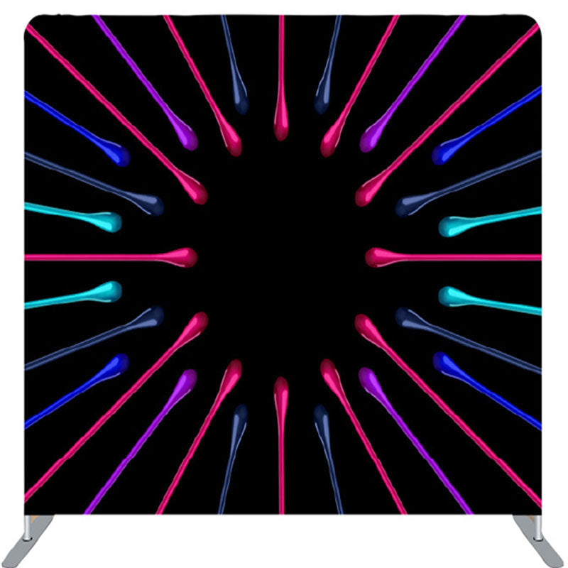 Lofaris Rainbow Pigments Drop Art Fabric Party Backdrop Cover