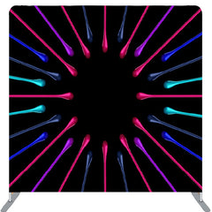 Lofaris Rainbow Pigments Drop Art Fabric Party Backdrop Cover
