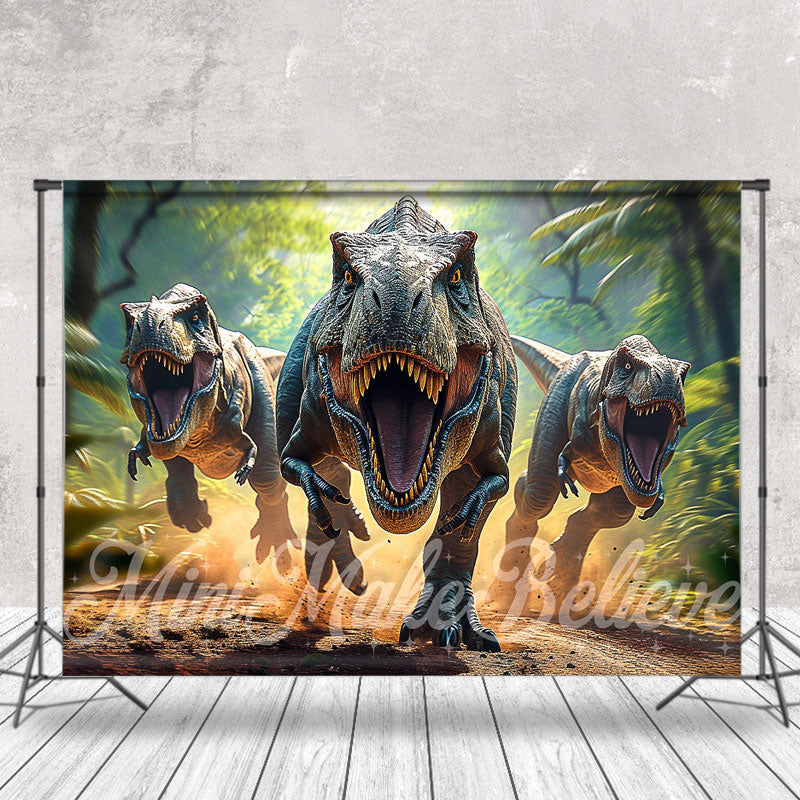 Lofaris Rainforest Wonderland with Dinosaur Photo Backdrop