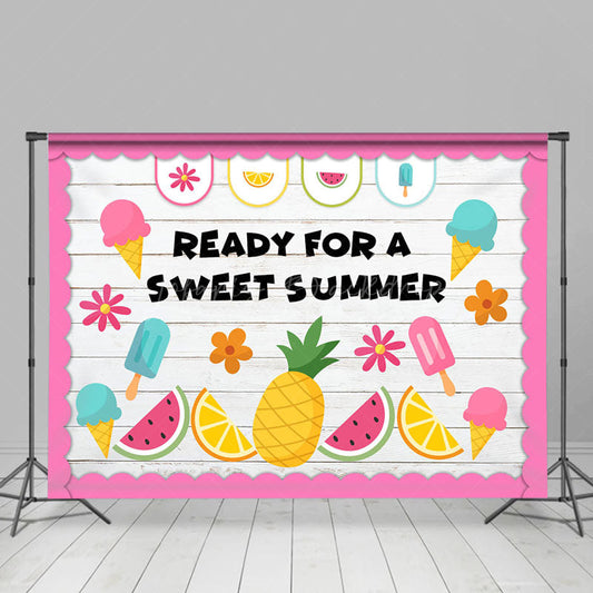 Lofaris Ready For A Sweet Summer Ice Cream Fruit Backdrop