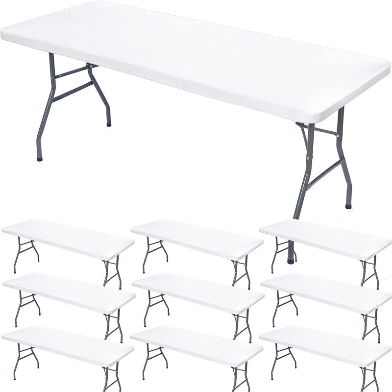 Lofaris 10 Pcs Rectangle Washable Elastic Spandex Picnic Tablecloth