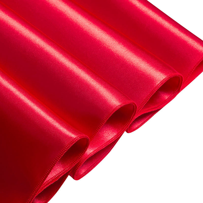 Lofaris Red 108 GSM Satin Banquet Rectangle Tablecloth