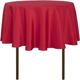 Lofaris Red 290 GSM Waterproof Polyester Round Tablecloth