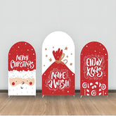 Lofaris Red Bag Saint Golden Stars Snow Arch Backdrop Kit