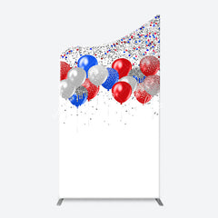 Lofaris Red Blue Sparkling Arch Independence Day Backdrop