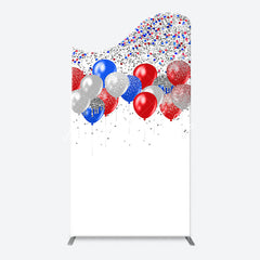 Lofaris Red Blue Sparkling Arch Independence Day Backdrop