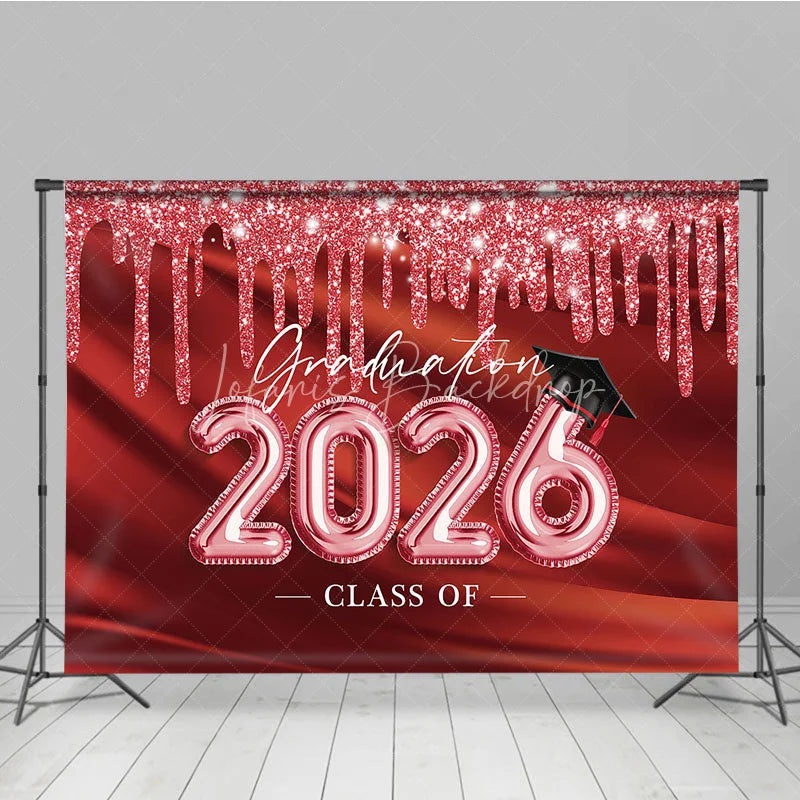 Lofaris Red Dance Graduation Class Of 2026 Party Backdrop