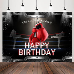 Lofaris Red Gloves Get Ready To Rumble Happy Birthday Backdrop