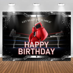 Lofaris Red Gloves Get Ready To Rumble Happy Birthday Backdrop