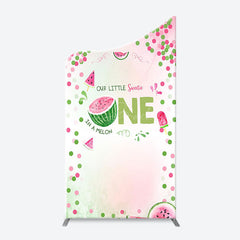 Lofaris Red Green Dots Watermelon 1st Birthday Arch Backdrop
