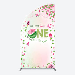 Lofaris Red Green Dots Watermelon 1st Birthday Arch Backdrop