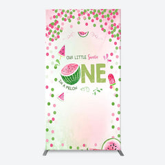Lofaris Red Green Dots Watermelon 1st Birthday Arch Backdrop