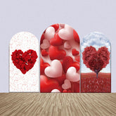 Lofaris Red Heart Balloons Trees Wedding Arch Bakcdrop Kit