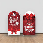 Lofaris Red Heart Bow Knot Valentines Arch Backdrop Kit