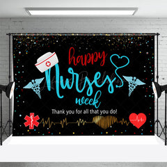 Lofaris Red Heart Hat Happy National Nurses Day Backdrop