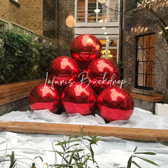 Lofaris Red Inflatable Shiny Ball Pvc Mirror Party Balloon