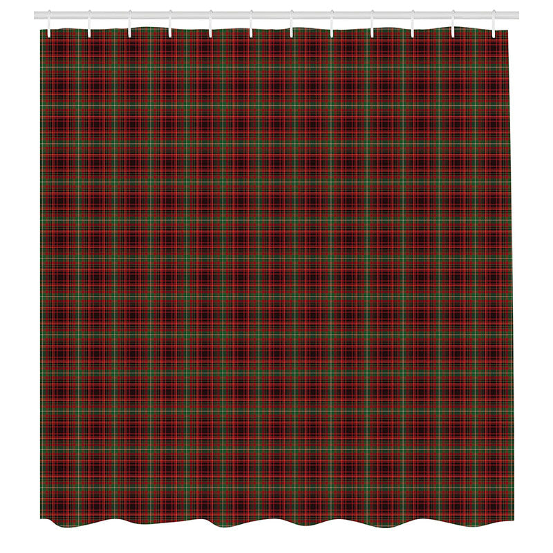 Lofaris Red Lattice Simple Merry Christmas Shower Curtain