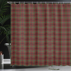 Lofaris Red Lattice Simple Merry Christmas Shower Curtain