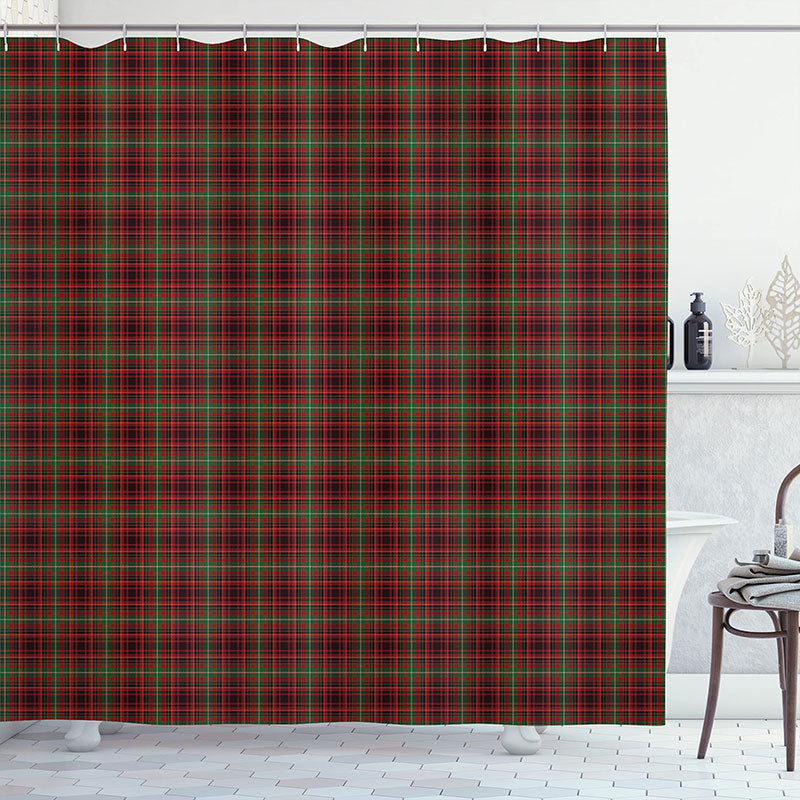 Lofaris Red Lattice Simple Merry Christmas Shower Curtain