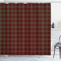 Lofaris Red Lattice Simple Merry Christmas Shower Curtain